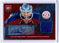 2013-14 Totally Certified #'d/50 SSP Calvin Pickard #166 Rookie Auto RPA