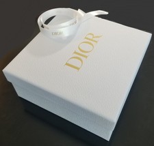 DIOR Gift Box Empty Box Medium 8" 8" 3 3/4" 2 Yards of DIOR Ribbon NEW
