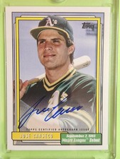 2022 Topps Archives Jose Canseco 1992 MLB Debut Auto Athletics 