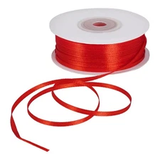 1/8 Inch Red Satin Ribbon for Gift Wrapping Crafts Christmas Ornaments Tag De...