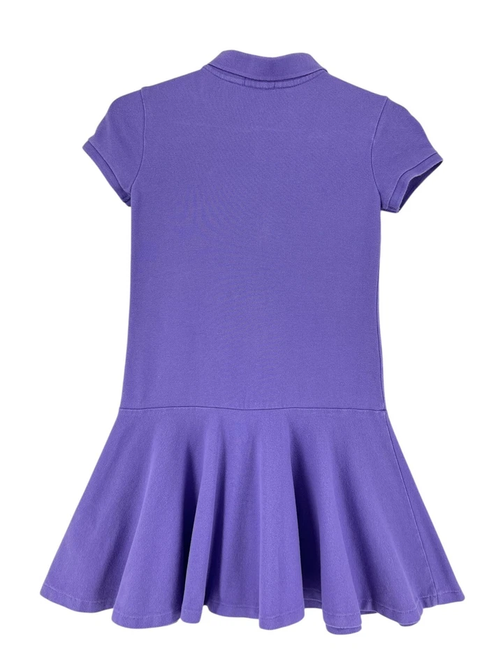 RALPH LAUREN Kid's Girl's Polo Neck Purple Dress Size M (8-10 y.o.) - Image 2 of 4