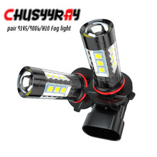 Pair 9140 9145 H10 Hb3 9005 Led 50w 6000k White Fog Light Driving Drl Bulbs