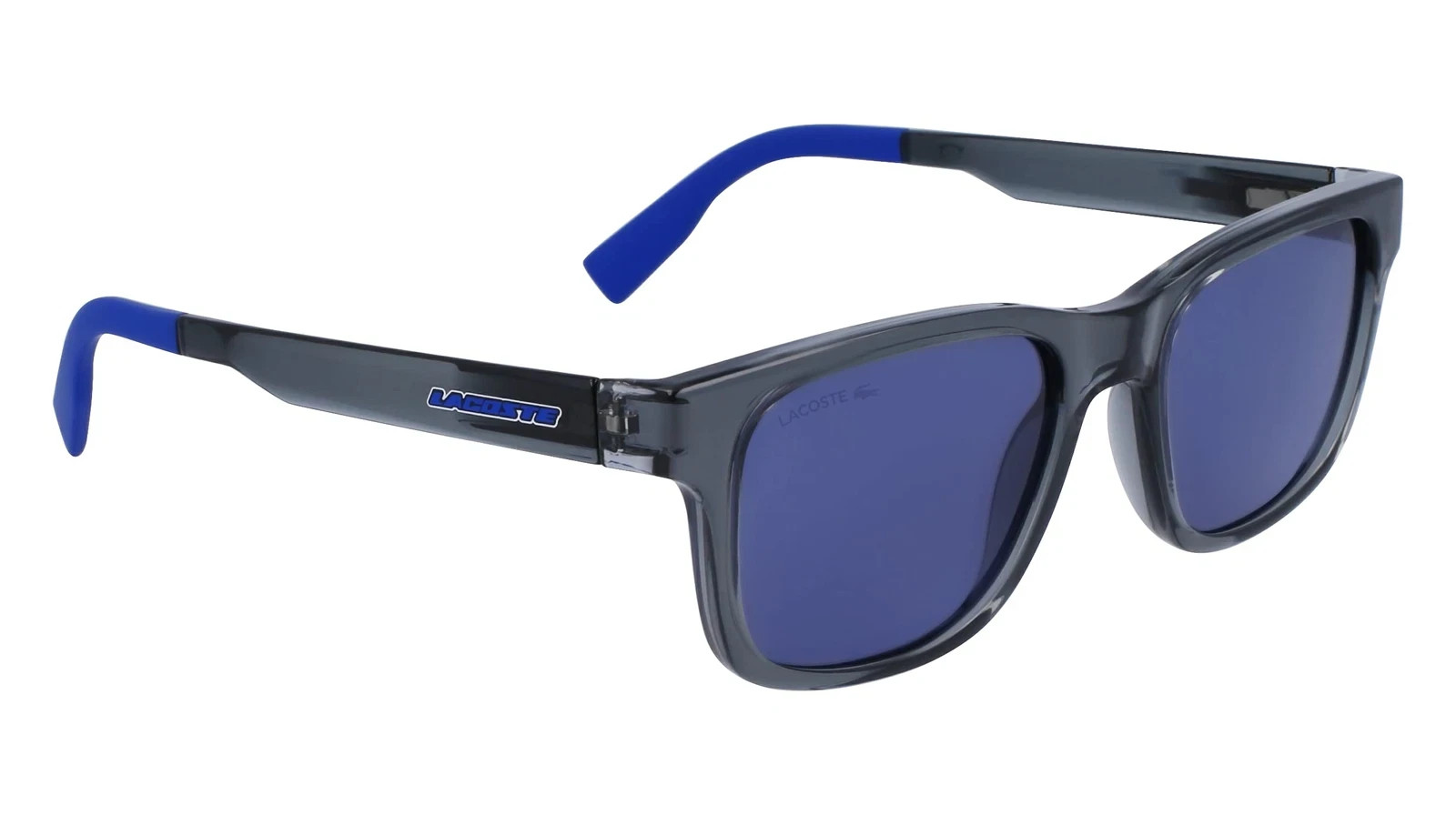 New Youth Lacoste  L3656S 020 Crystal Grey Sunglasses with Blue Lenses 50/18/135 thumbnail 4