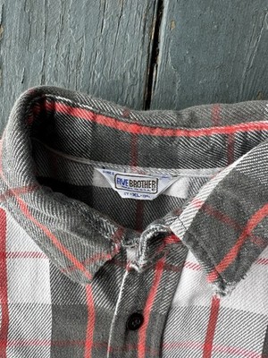 トップス 70s FIVE BROTHER made in usa Vintage 70s 80s Five Brother Plaid Cotton Flannel Shirt Made In