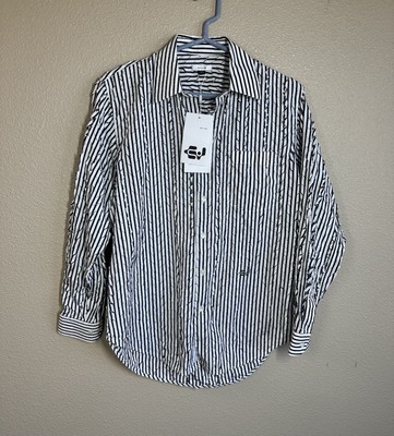 Eytys MADE IN PORTUGAL Otis Shirt Ripped Noir Women s size 44/ Men s Size 34 NWT