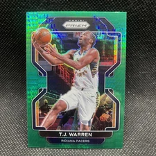 2021-22 Panini Prizm Green Hyper TJ Warren #90 Factory Set Exclusive Pacers SSP