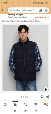 Tommy Hilfiger Herren Down Vest Daunenweste Weste Blau (Desert Sky) Gr. 3XL- NEU