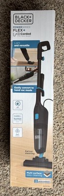 Black & Decker Power Series Flex + Corded 3-in-1 Stick Vacuum Black Open Box
