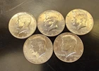 Lot of 5 Kennedy Half Dollar 40% Silver Coins