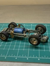 Vintage 1/24 Revell Slot Car Chassis Aluminum Tested Runs Adjustable Cox AMT