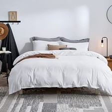 Duvet Cover Size - Washed Duvet Cover, Soft Size Duvet Cover 3 Full White