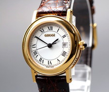 *Near MINT* Vintage GUCCI 7200L Gold White Dial 26mm Quartz Ladies Watch JAPAN