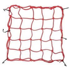 Heavy Duty Motorbike Bungee Cargo Net with Reflective Strip for Large Red