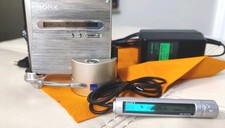 SONY MZ-NH1 Hi-MD Walkman MD Recorder Player Working / Dock/ Remote/Power Cord