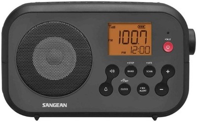 Sangean PR-D12 Weather Alert AM/FM Radio Digital Tuning Black
