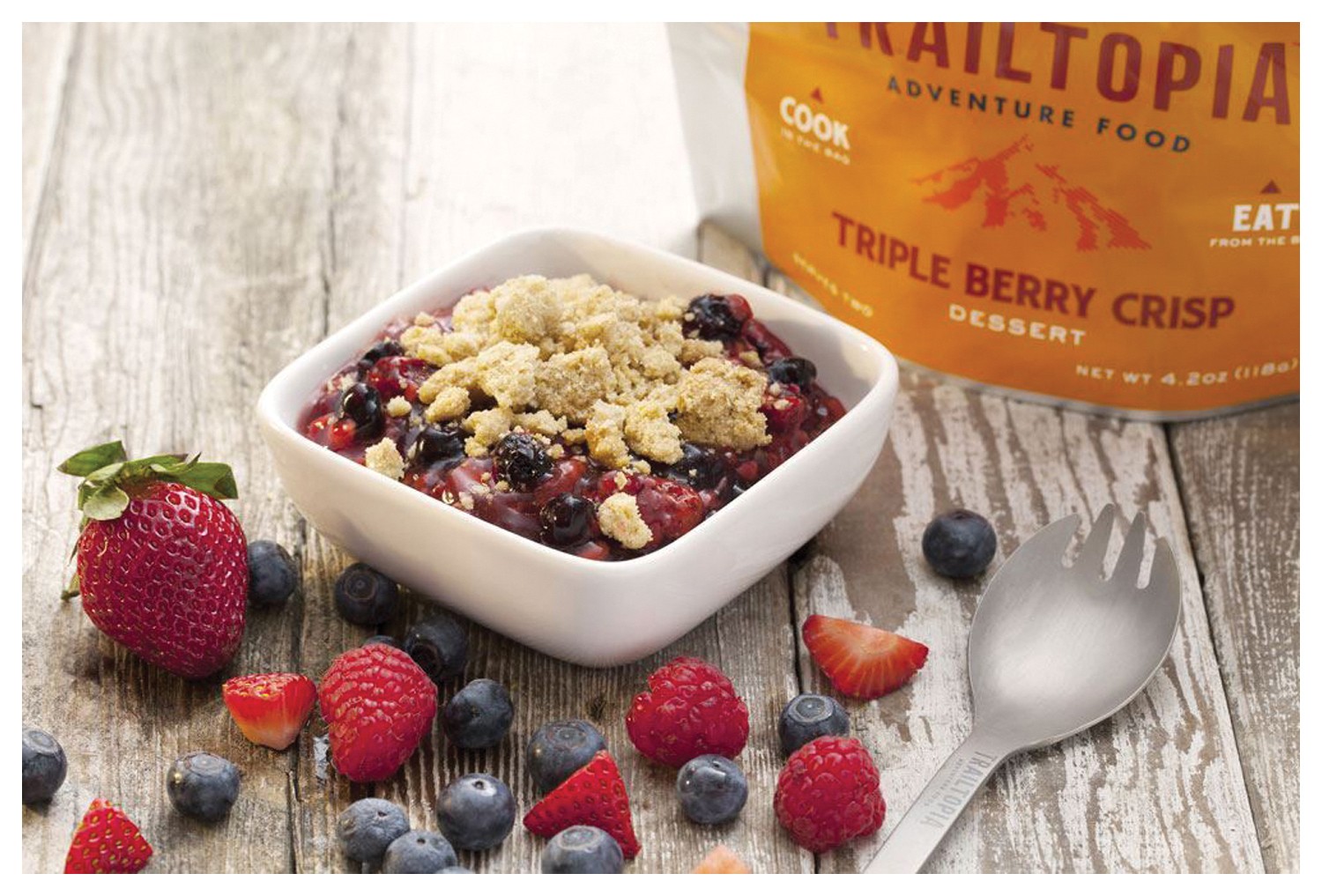 Trailtopia Triple Berry Crisp - Gluten-Free Outdoor Dessert for 2 Backcountry 3990₽