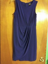 Vintage Sweet 90's Dark Purple Stretchy Dress Polyester Spandex Size 6