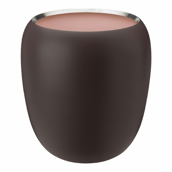 Stelton Vase Ora Groß, Dekovase, Blumenvase, Edelstahl, Dark Powder, Powder 20Cm-image