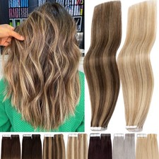 Seamless Tape In Human Hair Extensions Remy Skin Weft Russian Fashion Hair 40pcs