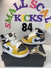 Nike Air Jordan 1 Mid Yellow Ochre Toddler Size 4C