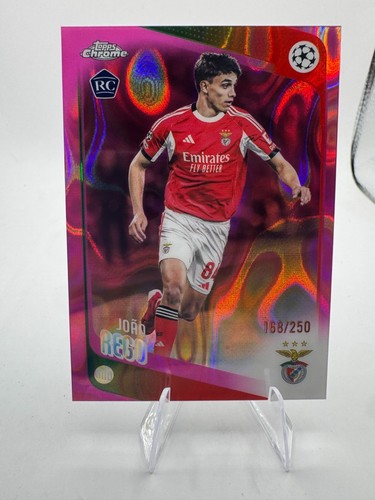 2025-26 Topps Chrome UEFA UCC - Joao Rego #168 Pink Lava Refractor /250