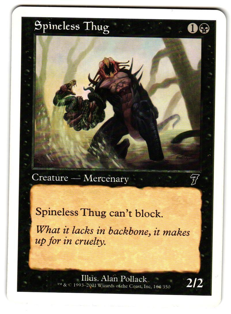 Magic_the_gathering 7th Edition Spineless Thug #164 2001,MTG,LP Common