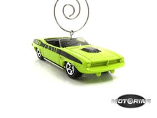 Plymouth Barracuda 426 Green Convertible Car Rare Christmas Tree Ornament