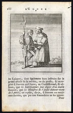 Antique Print-PRAISE OF FOLLY-CLERGY-SOLDIER-Holbein-Erasmus-1728