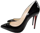 Christian Louboutin Pumps Black Pigalle Follie Pointed Toe Heels Shoes 36.5