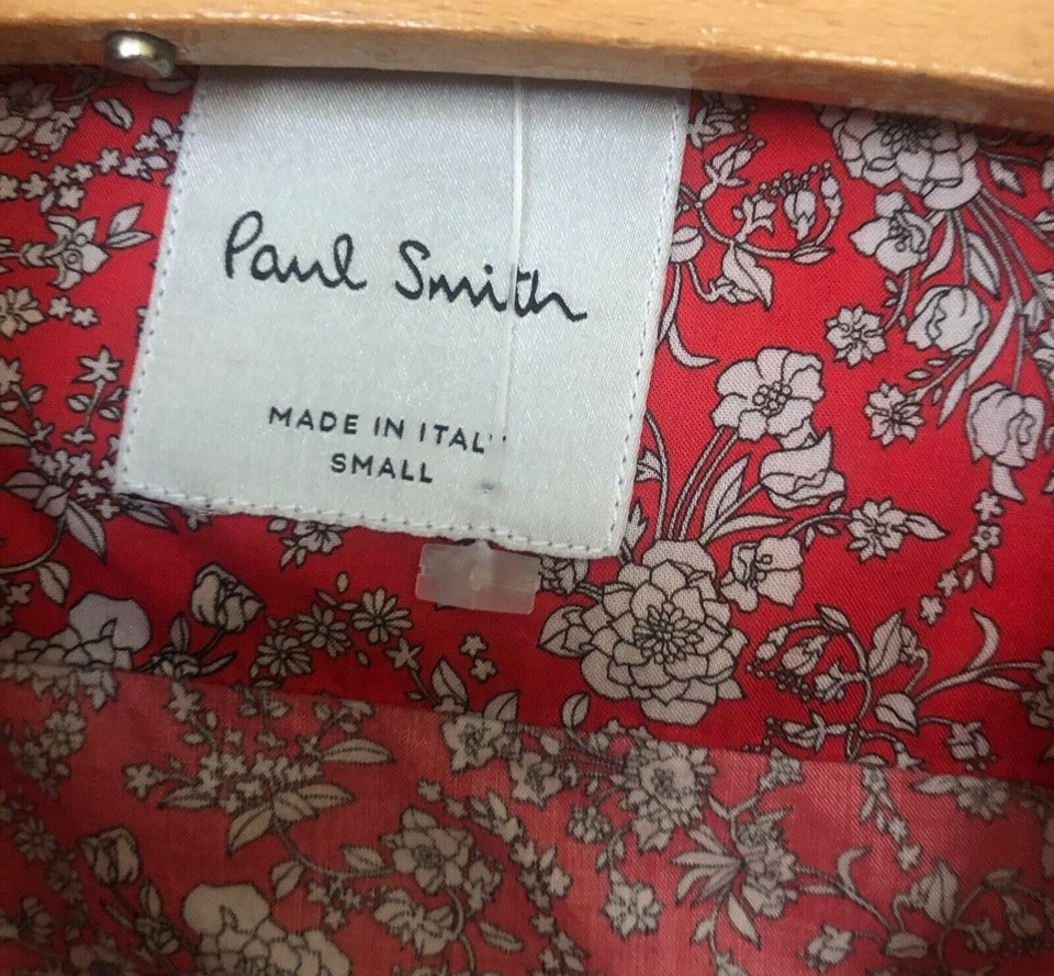 Camisa Paul Smith Damas Talla Pequeña Hecha en Italia Roja Foto 2 de 4