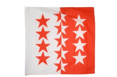 Schweiz Kanton Wallis Hissflagge wallisische Fahnen Flaggen 90x90cm