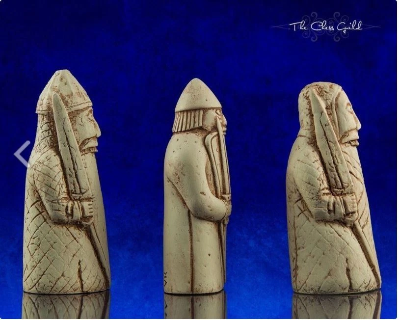 RARE Berserker Trio, Isle of Lewis Chessmen, Chess Piece — 第 3/4 张图片