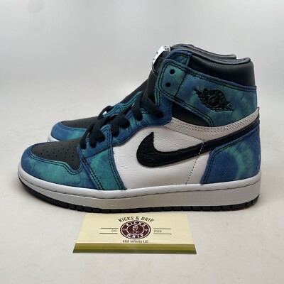 Women 5.5 / Youth 4Y - Nike Air Jordan 1 I Retro High OG 'Tie Dye' Blue NEW!