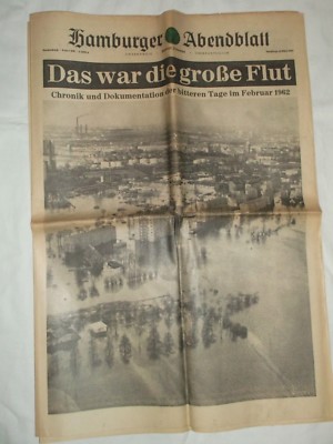 Hamburger Abendblatt Februar 1962 Das war die große Flut Zeitdokument 