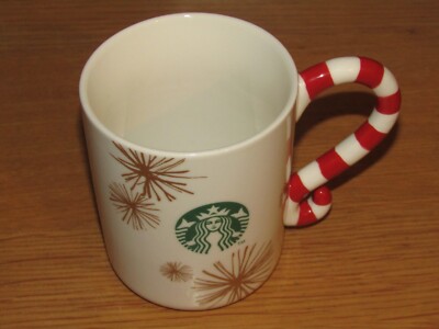 Starbucks Christmas 2015 Candy Cane Handle - Limited Edition Keramik Becher Tasse