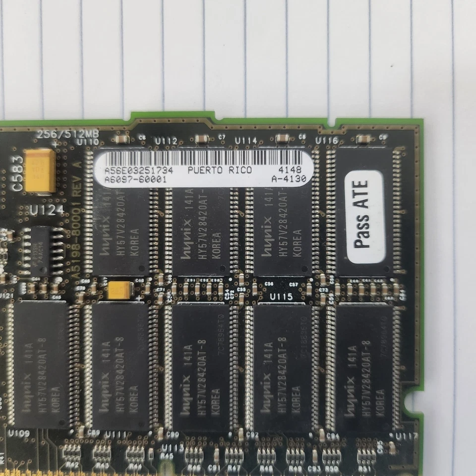 HP A6097A 2GB Memory Kit (4x A6097-60001 512MB) PC-133 SDRAM Server kit - Image 2 of 3