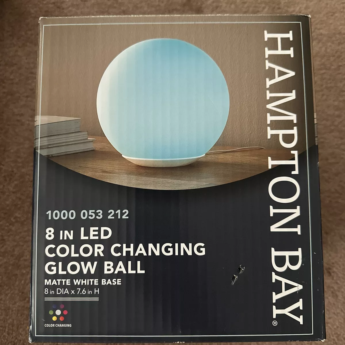 Color changing led glow outlet ball lamp