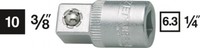 Hazet VergrößErungsstüCk 6,3Mm 1/4 Zoll Vierkant Massiv 10Mm 3/8 Zoll 858-1