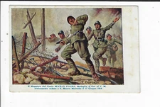 Italian Art Military WWI Postcard Mario Fiore Gold Medalist 10th Regg Genio 1918