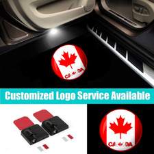 2pcs Wireless Canada Flag Logo Car Door Projector Ghost Shadow Led Welcome Light