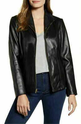 Handmade Real Leather Bomber Leather Black  Biker Jackets Women's Stylish Fit