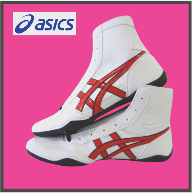 ASICS Wrestling Shoes 1083A001 White Red Edge Black All sizes can