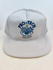 Vintage Pro Tech Oil Lab California USA Trucker Hat Snapback Cap