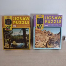 Whitman Deluxe Guild Extra Heavy Duty 500 piece Jigsaw Puzzle - Lot of 2, READ