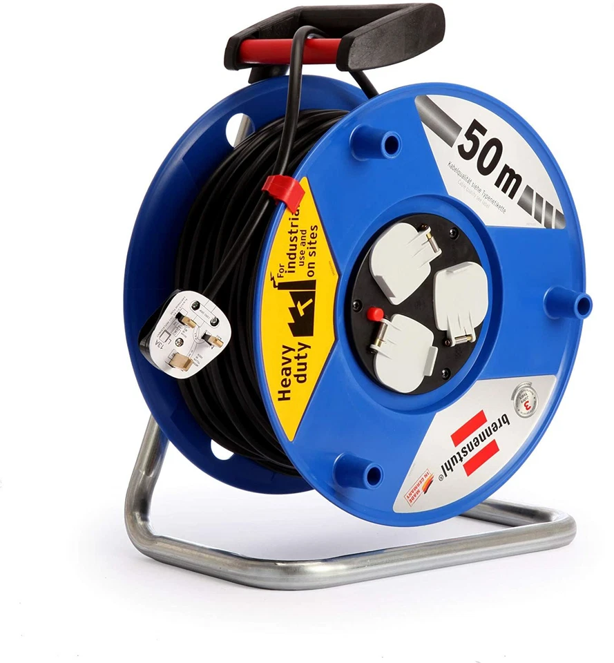 Brennenstuhl 50 Metre Cable Reel Extension Reel Heavy Duty 1.5mm Thick Cable - Image 2 of 4