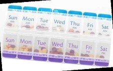 Push Button AM/PM Weekly Pill Organizer-780 2 PACK 