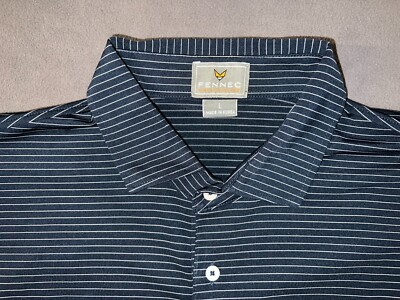 EUC Mens Fennec Highly Evolved SS Golf Shirt, Blue, Size Large