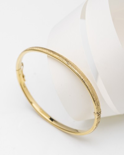 Bracciale in oro 14 kt 4,10 mm sabbiato - finitura testurizzata opaca - Foto 2 di 9