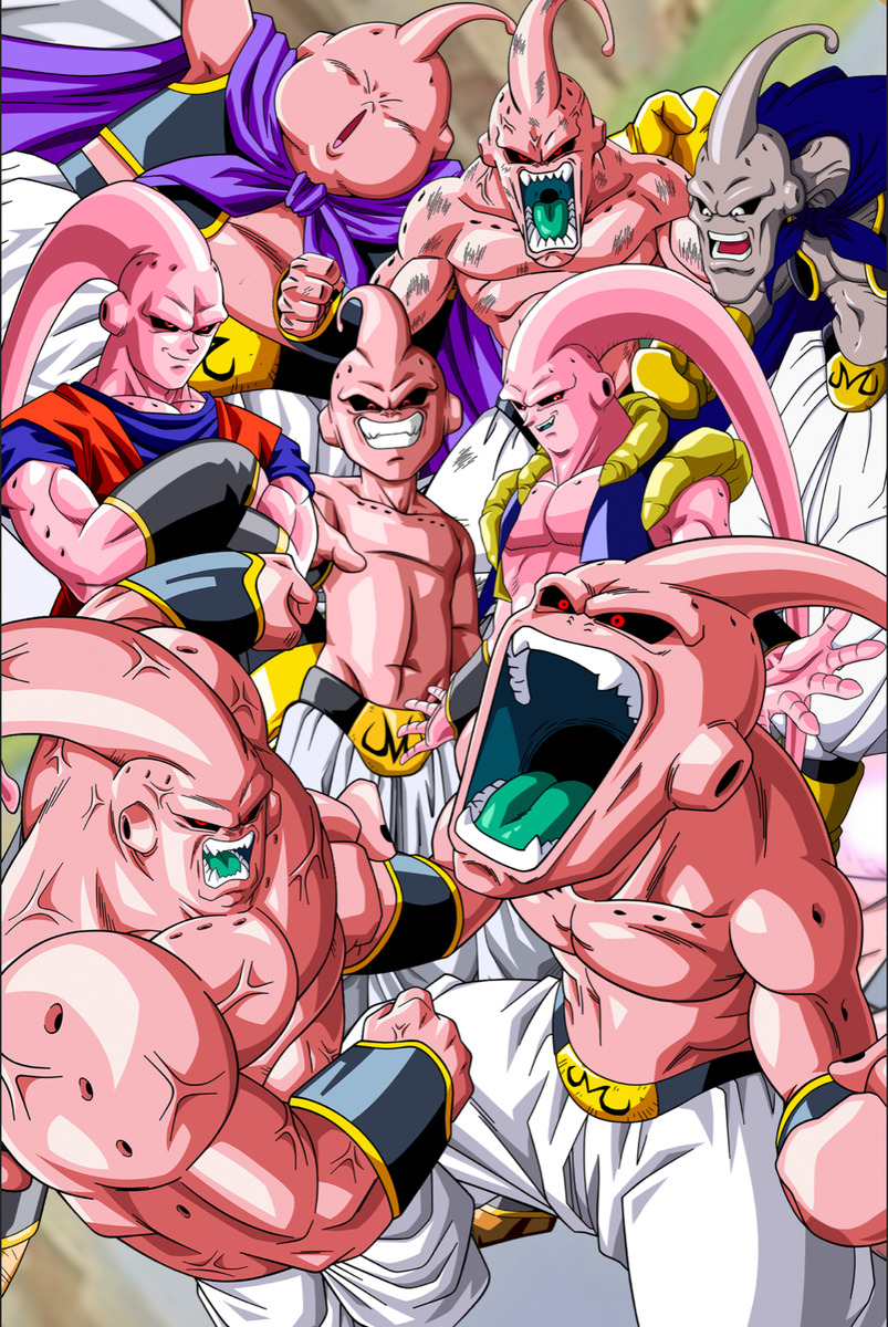 Todas las transformaciones de Majin buu Dragon Ball Z #shorts #dbs