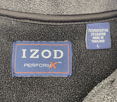 Pull Homme IZOD PerformX Gris – Manches Longues, Quart Zip, Taille XL – Très Bon état D'occasion